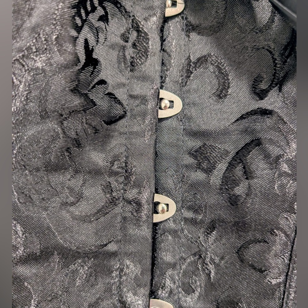 Goth Babygirl Black Corset Top - Picture 2 of 3
